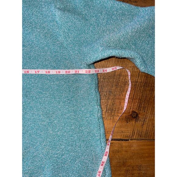 Womens Orvis Blue Cotton Blend Cardigan Sweater‎ Wooden Buttons 60s Style XL - Picture 6 of 7